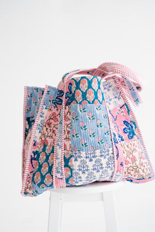 Floral Daydream Patchwork Tote