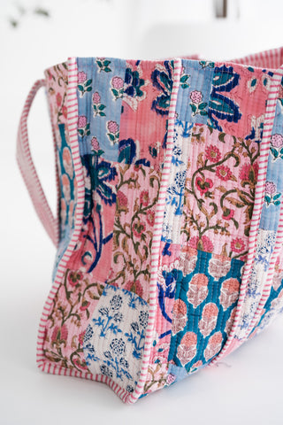 Floral Daydream Patchwork Tote