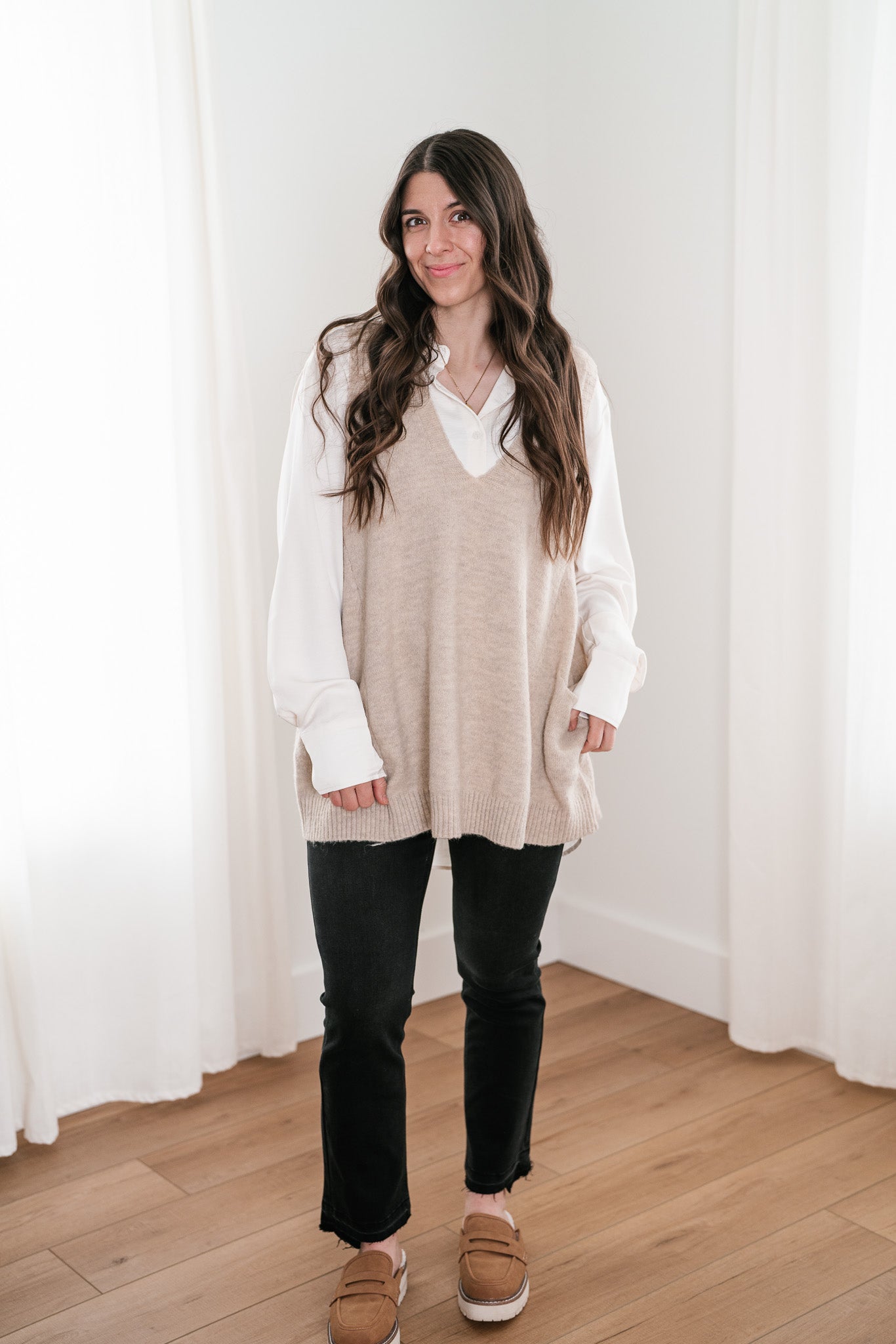 Tara Oversized Sweater Vest