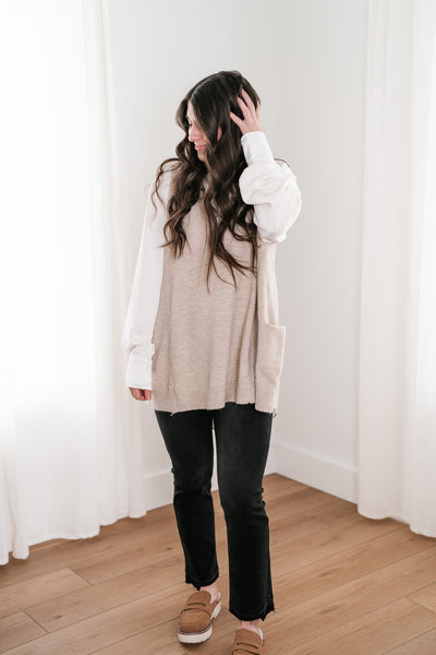 Tara Oversized Sweater Vest