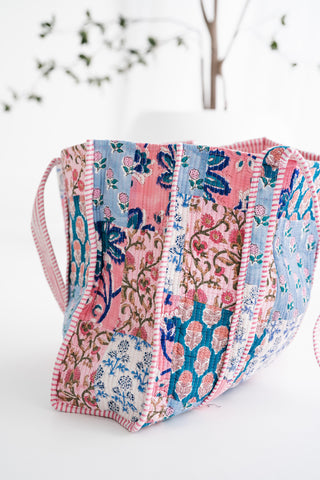 Floral Daydream Patchwork Tote