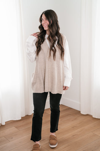 Tara Oversized Sweater Vest