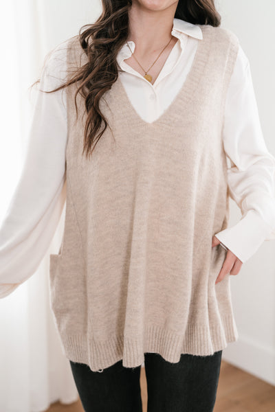 Tara Oversized Sweater Vest