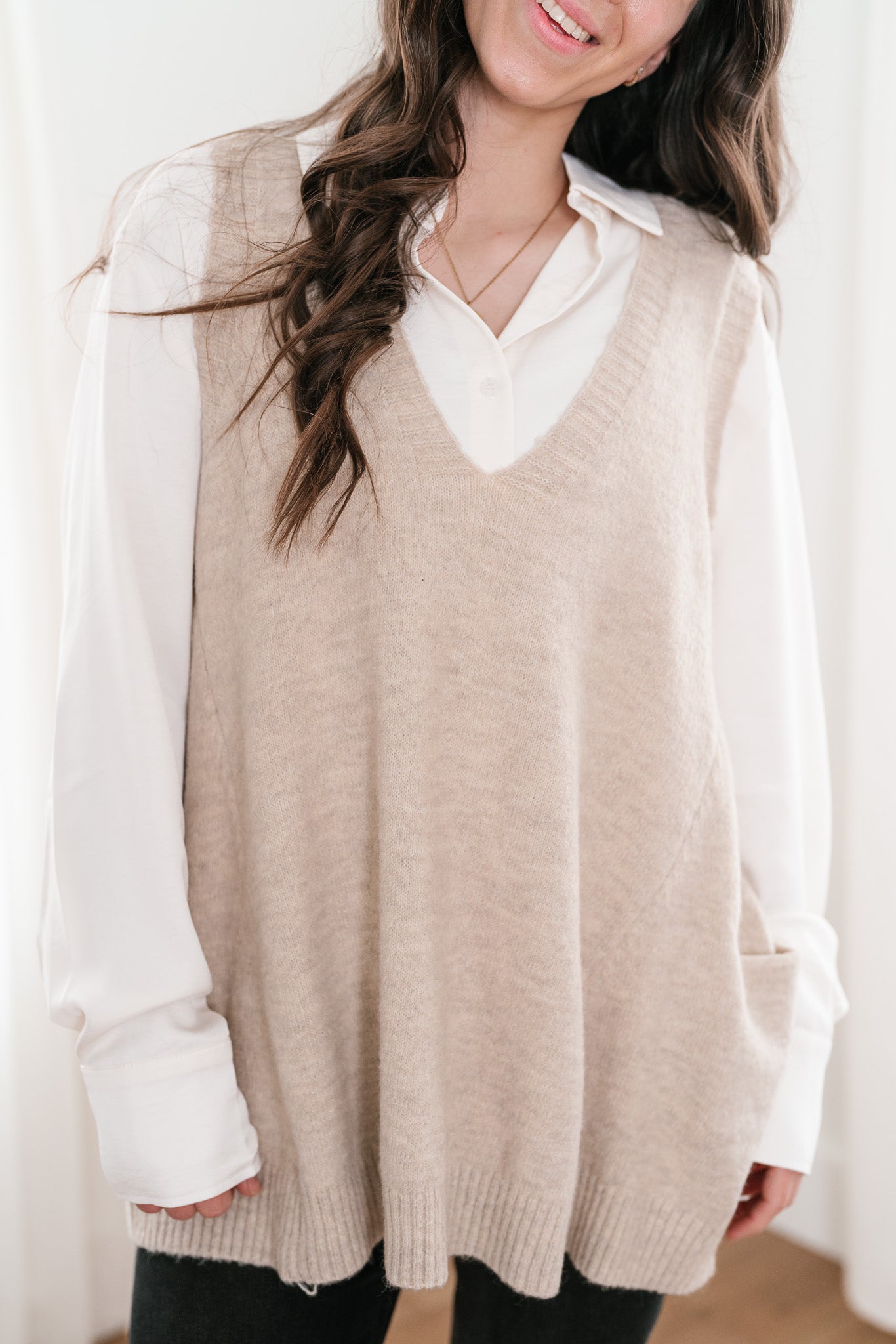 Tara Oversized Sweater Vest