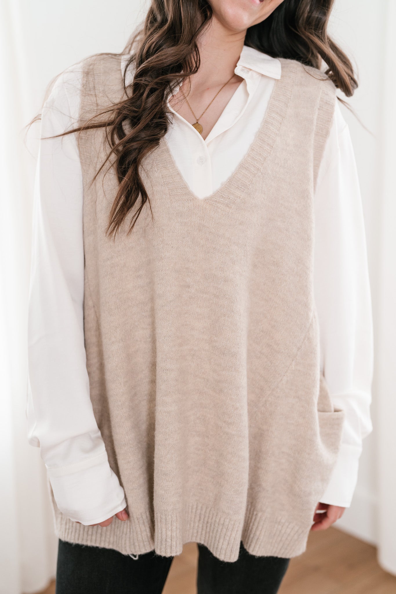 Tara Oversized Sweater Vest