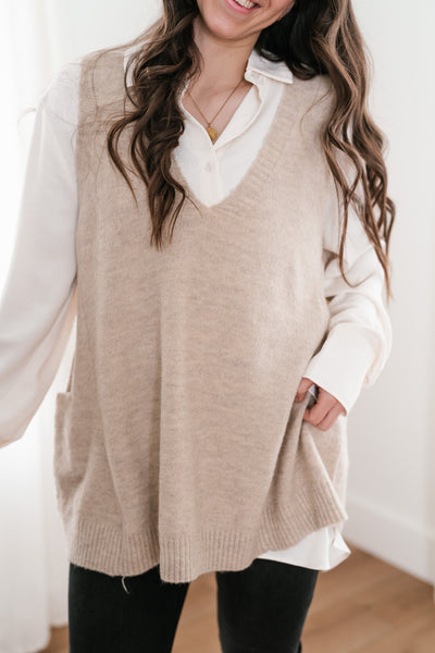 Tara Oversized Sweater Vest