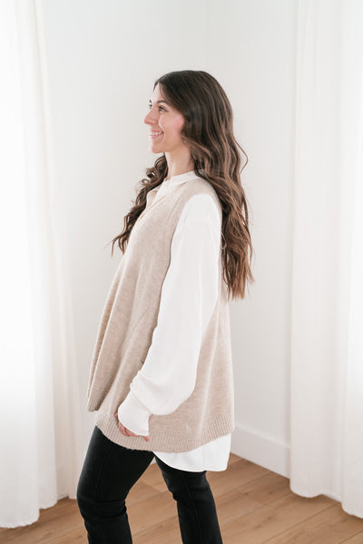 Tara Oversized Sweater Vest