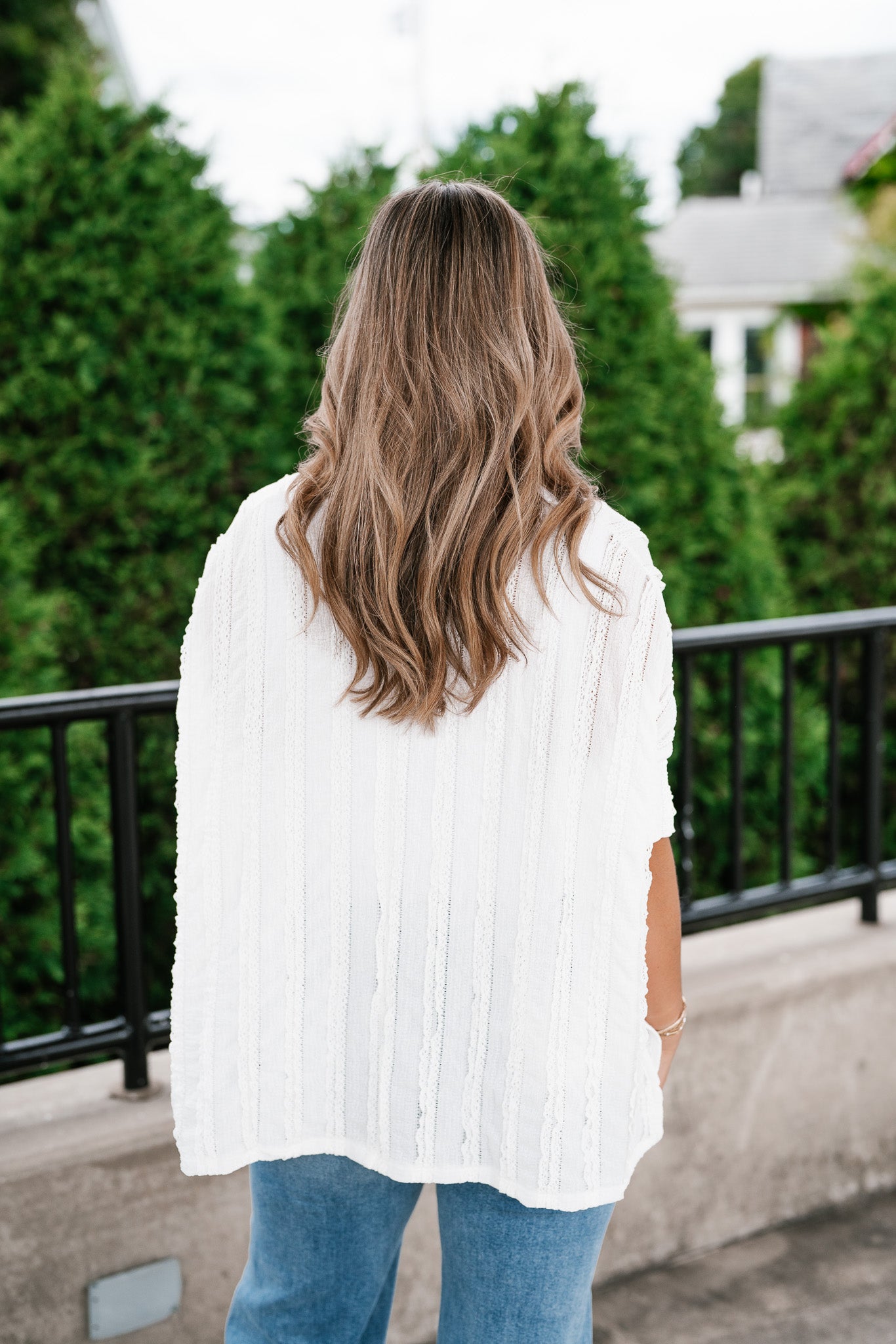 Willows Textured Relaxed Top - Off White