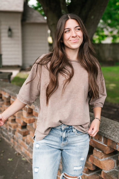 Wander More Relaxed Short Sleeve Top