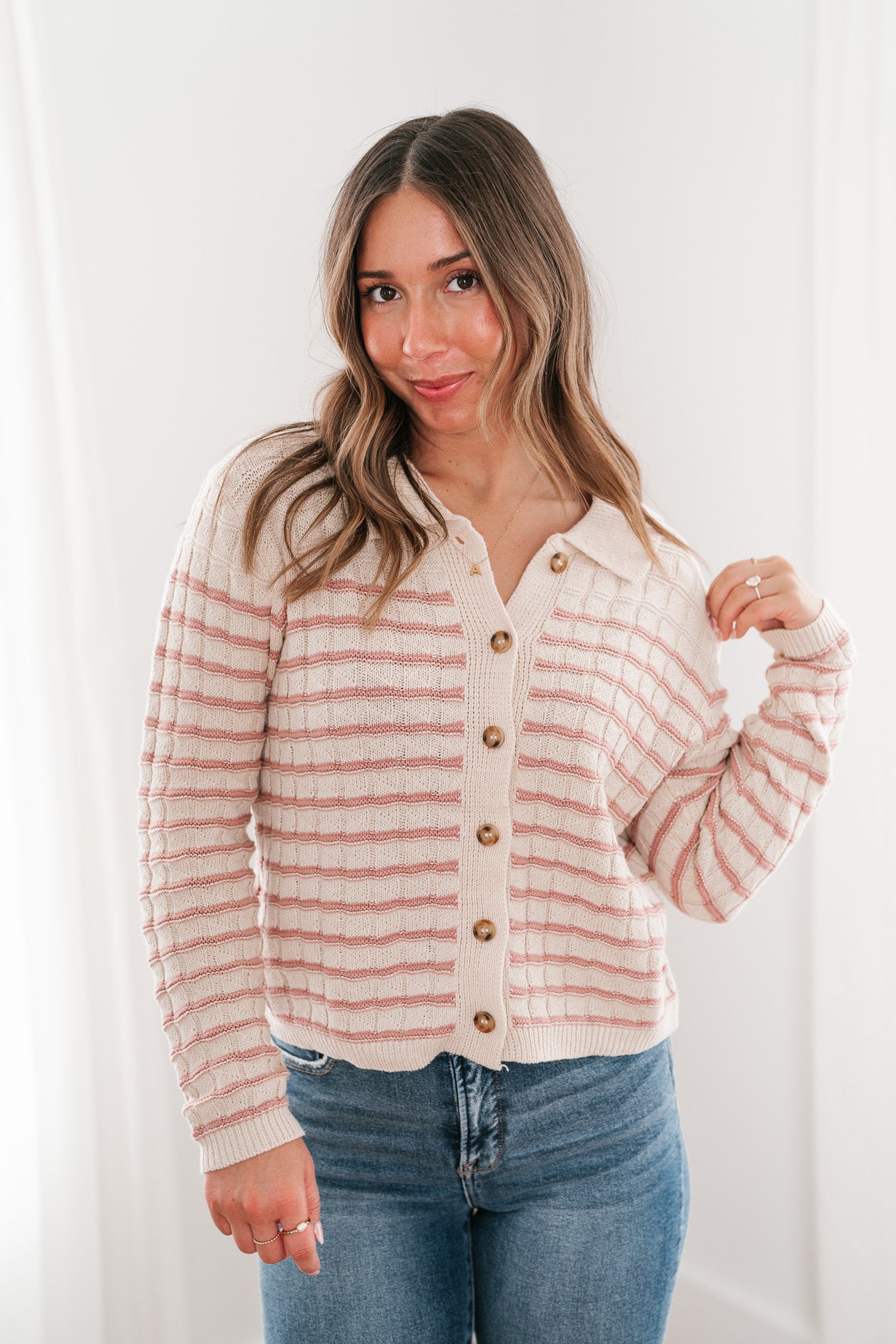 Lost In Love Striped Knit Cardigan