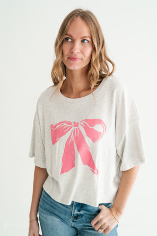 Blushing Ribbon Bow Graphic Tee