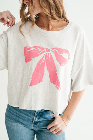 Blushing Ribbon Bow Graphic Tee