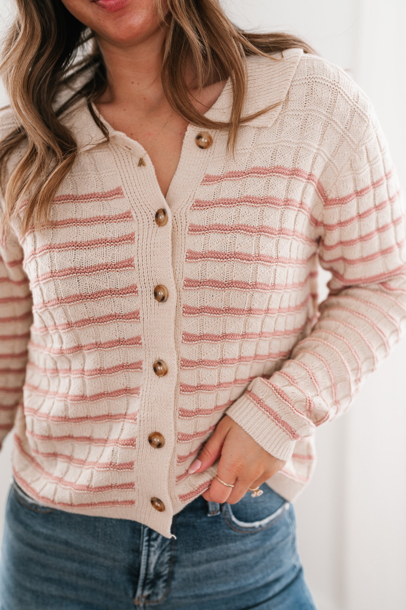 Lost In Love Striped Knit Cardigan