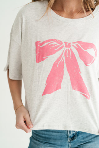 Blushing Ribbon Bow Graphic Tee