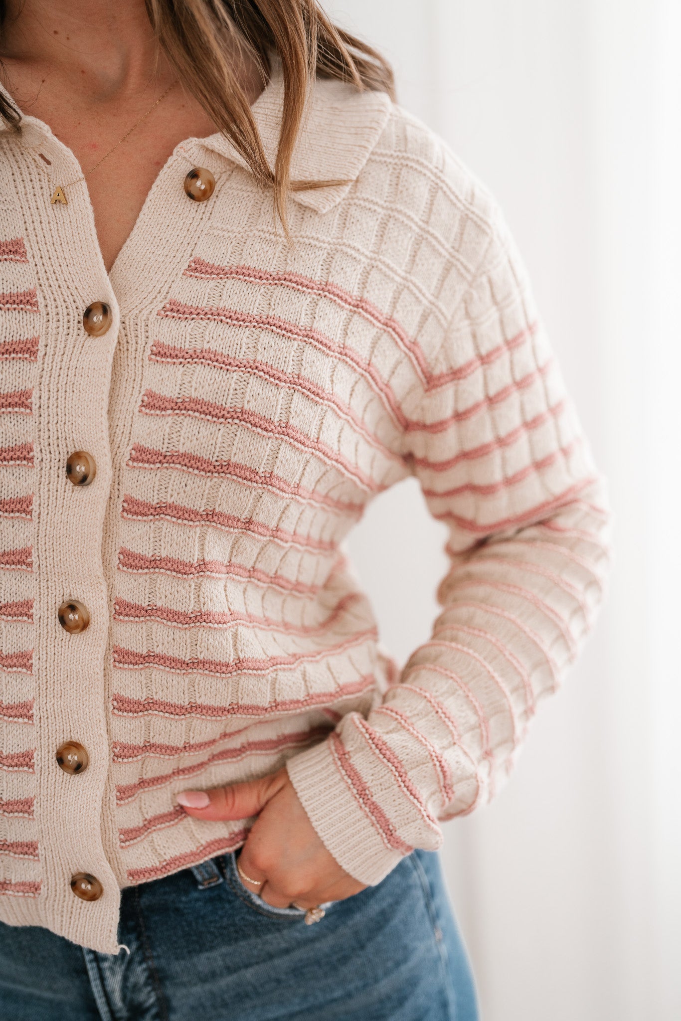 Lost In Love Striped Knit Cardigan