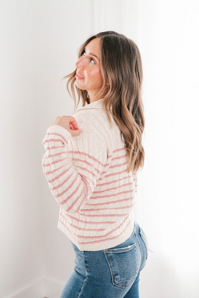 Lost In Love Striped Knit Cardigan