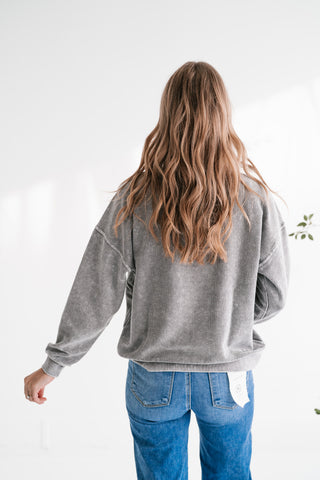 Mom Club Graphic Ribbed Crewneck