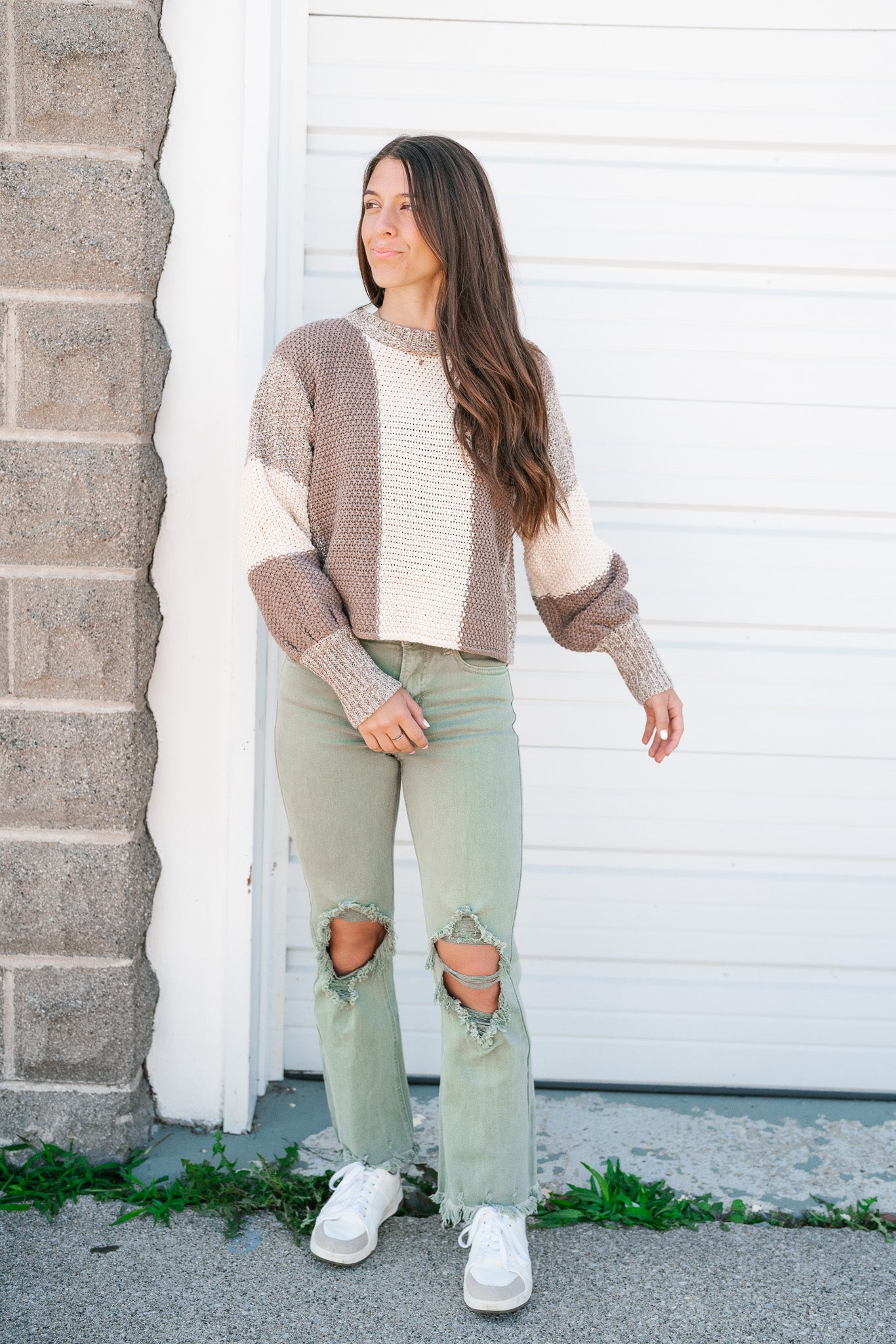 Hold The Line Striped Sweater Top