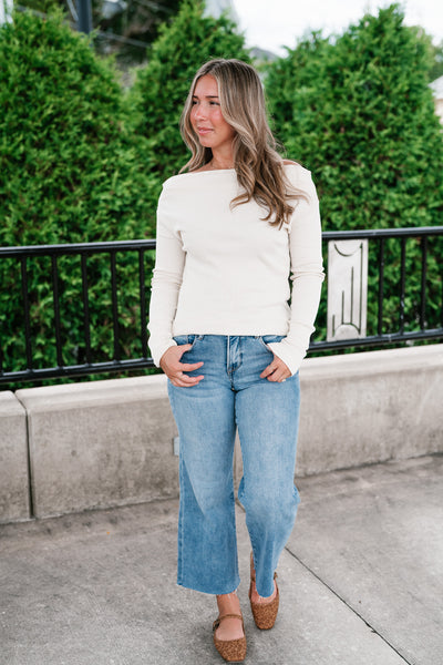 Amberstone Off-Shoulder Knit Top