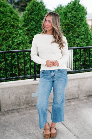 Amberstone Off-Shoulder Knit Top