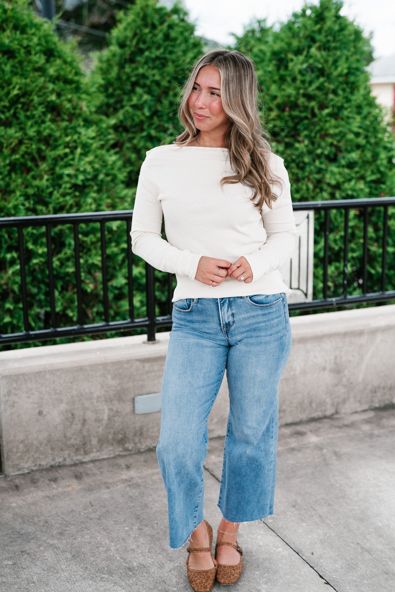 Amberstone Off-Shoulder Knit Top