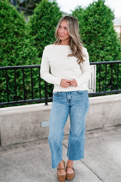 Amberstone Off-Shoulder Knit Top