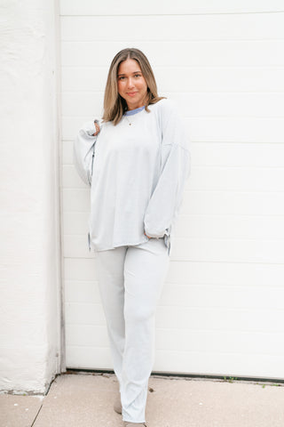 Barkley Pinstriped Oversized Set - Top