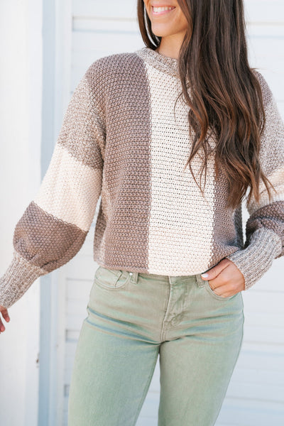 Hold The Line Striped Sweater Top