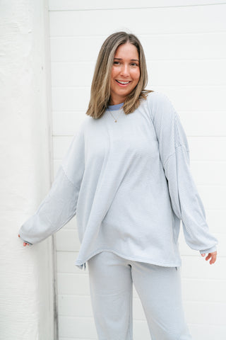 Barkley Pinstriped Oversized Set - Top