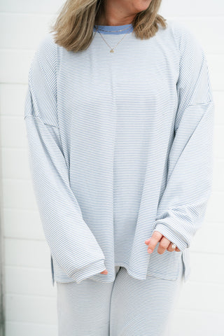 Barkley Pinstriped Oversized Set - Top