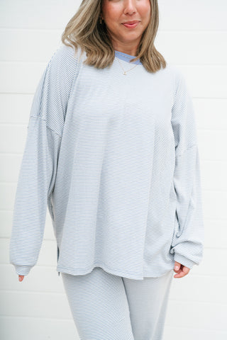 Barkley Pinstriped Oversized Set - Top