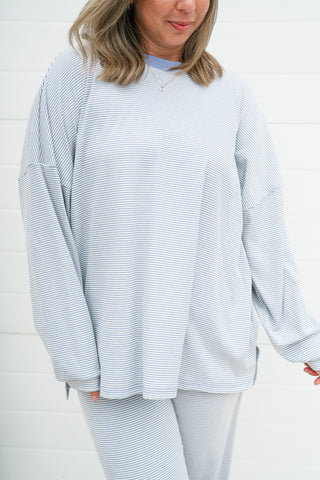 Barkley Pinstriped Oversized Set - Top
