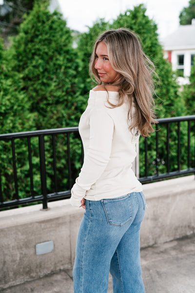 Amberstone Off-Shoulder Knit Top