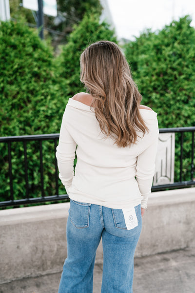 Amberstone Off-Shoulder Knit Top