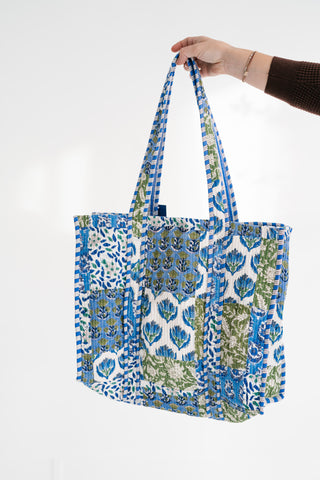 Blue Mist Patchwork Tote