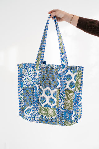 Blue Mist Patchwork Tote