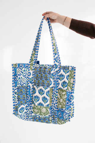 Blue Mist Patchwork Tote