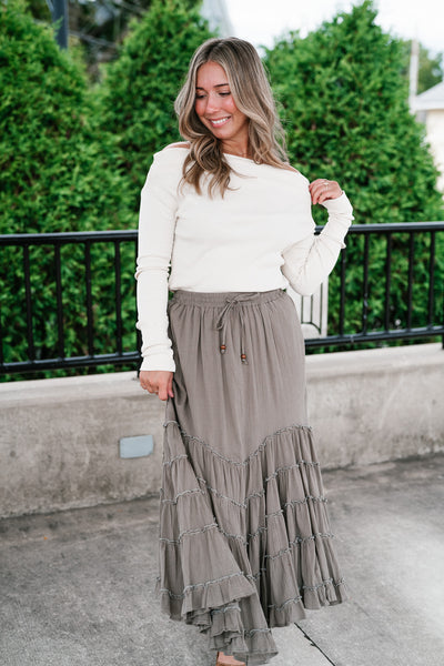 Amberstone Off-Shoulder Knit Top
