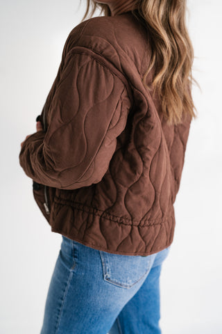 Chestnut Wave Quilted Jacket