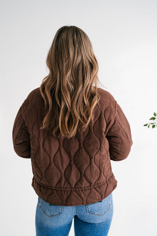 Chestnut Wave Quilted Jacket