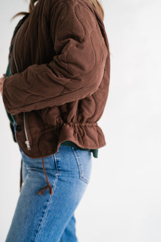 Chestnut Wave Quilted Jacket