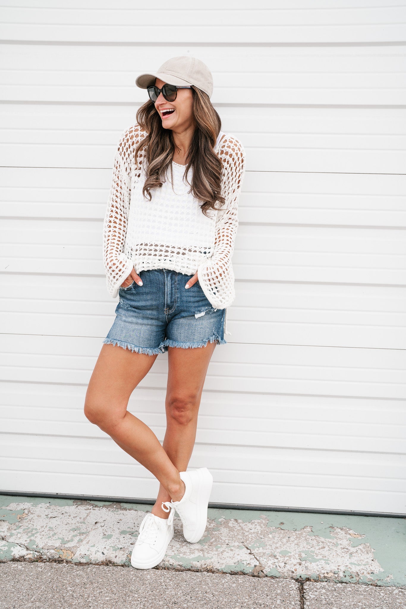 Risen Candace Dark Wash Denim Shorts