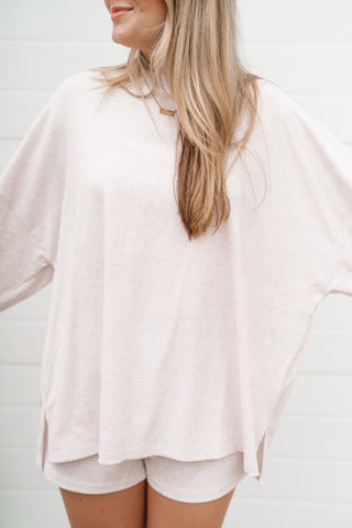 Marlo Pinstripe Oversized Set - Top