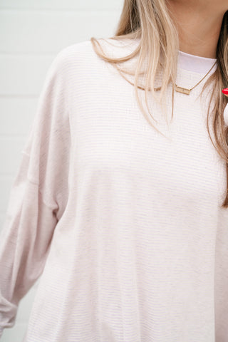 Marlo Pinstripe Oversized Set - Top