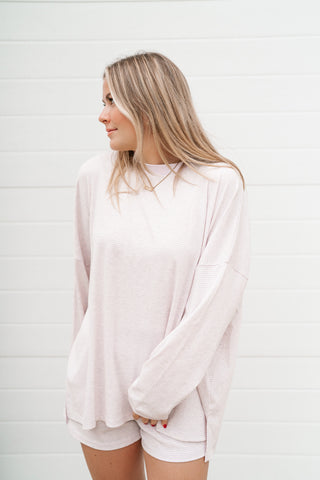 Marlo Pinstripe Oversized Set - Top