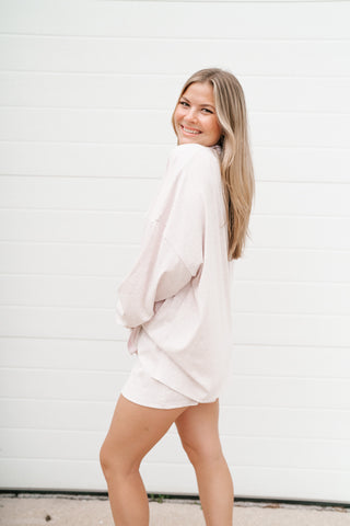 Marlo Pinstripe Oversized Set - Top