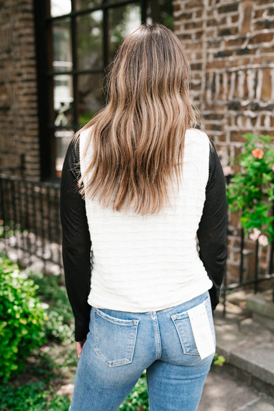 Summertime Cream Textured Sweater Tank