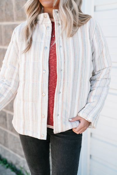 Notice Me Quilted Stripe Jacket