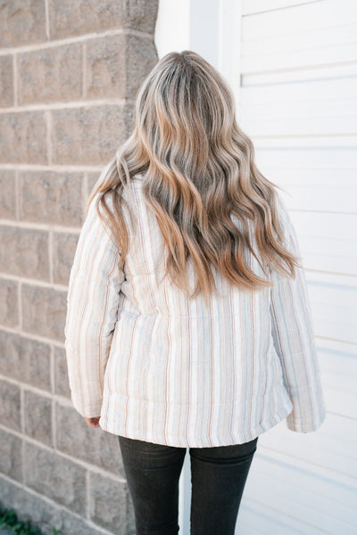 Notice Me Quilted Stripe Jacket