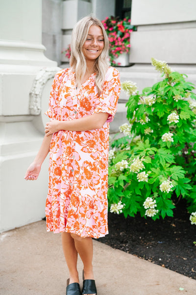 Raya Floral Button Up Dress